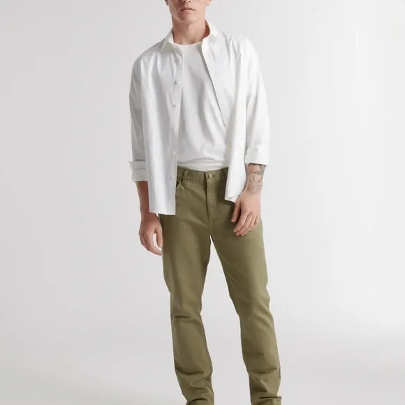 Quince Traveler 5 Pocket Men's Straight Leg Flat Front Khaki Chinos 32X34 - Picture 5 of 6